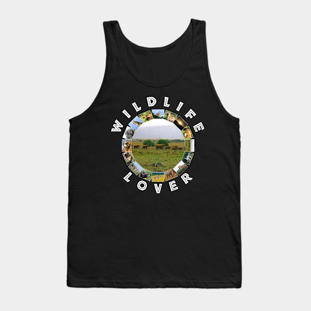 Wildlife Lover Elephant Mountain Tank Top by PathblazerStudios